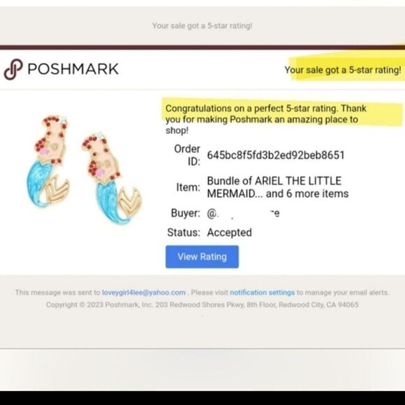 New ARIEL THE LITTLE MERMAID INSPIRED EARRINGS - Picture 6 of 7